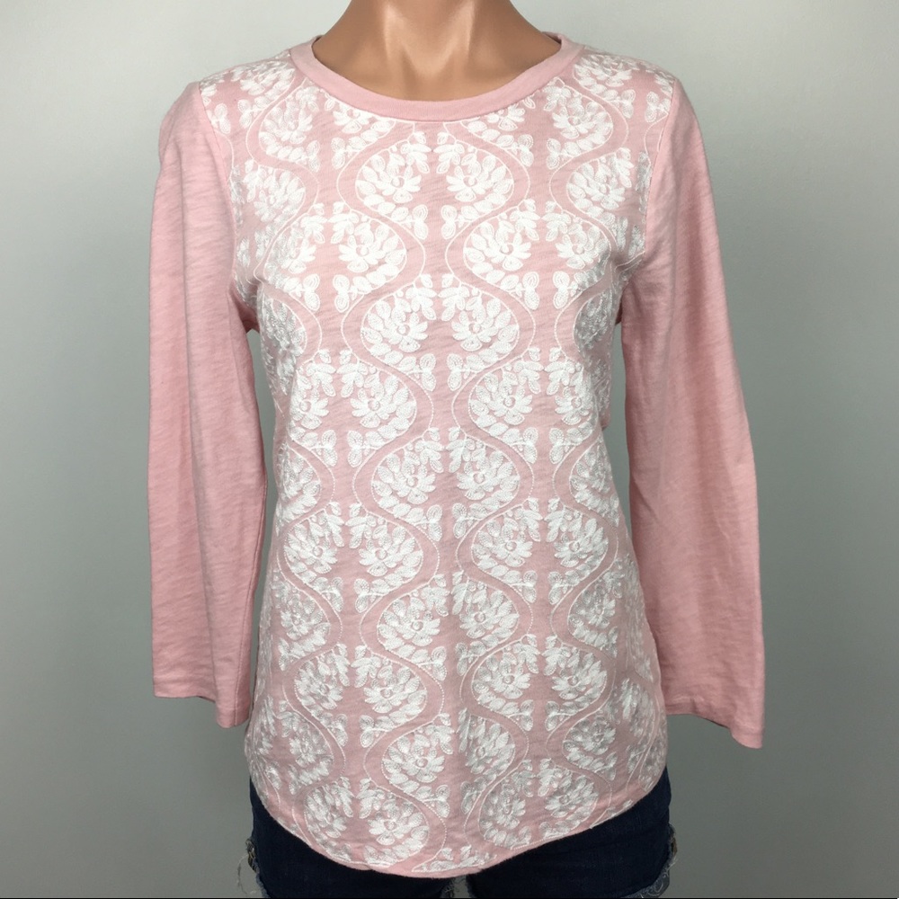 🛍 J. Crew Pink Long sleeve shirt Size Medium